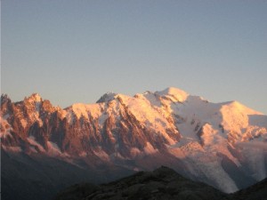 Mont Blanc in the alpenglow